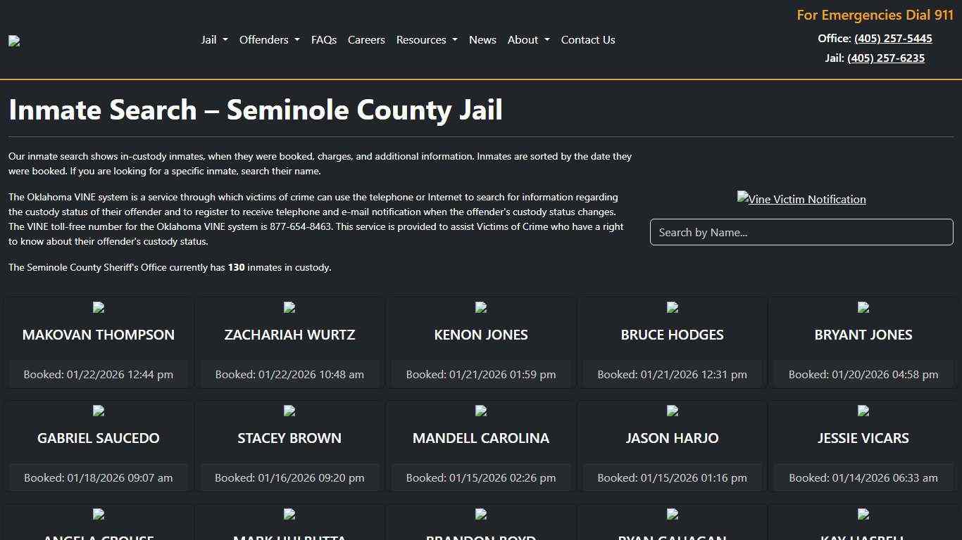 Inmate Search Seminole County Sheriff's Office