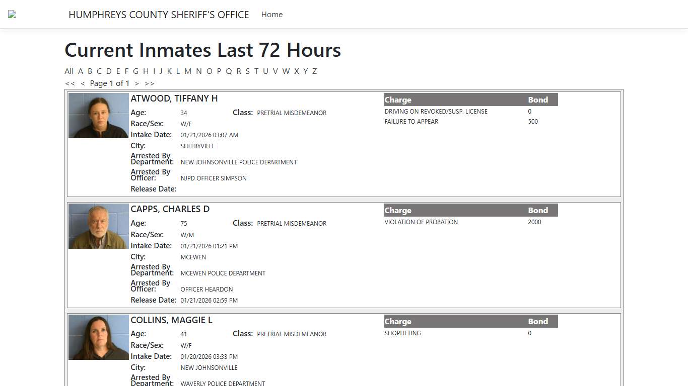 Inmates - ISOMS Portal